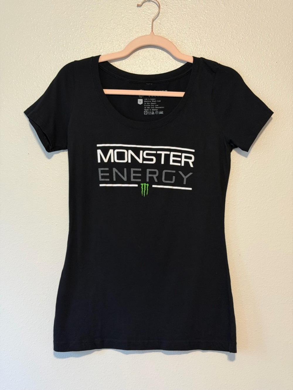 Monster Energy Women's Black Logo Short-Sleeve Tee